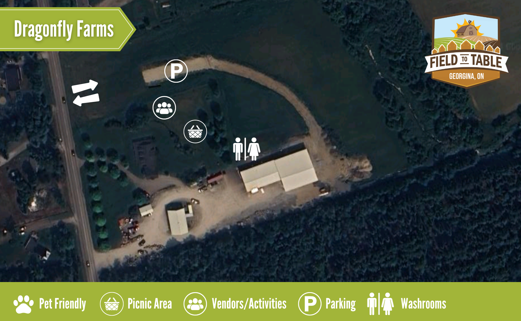 dragonfly farms field to table location map
