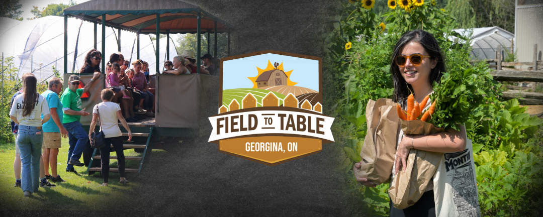 photos of people at farm with the words, field to table 